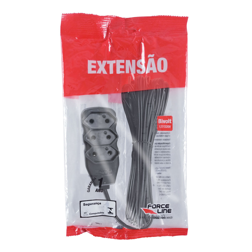 EXT 3 TOM BIP PRETO 3,0M FORCELINE