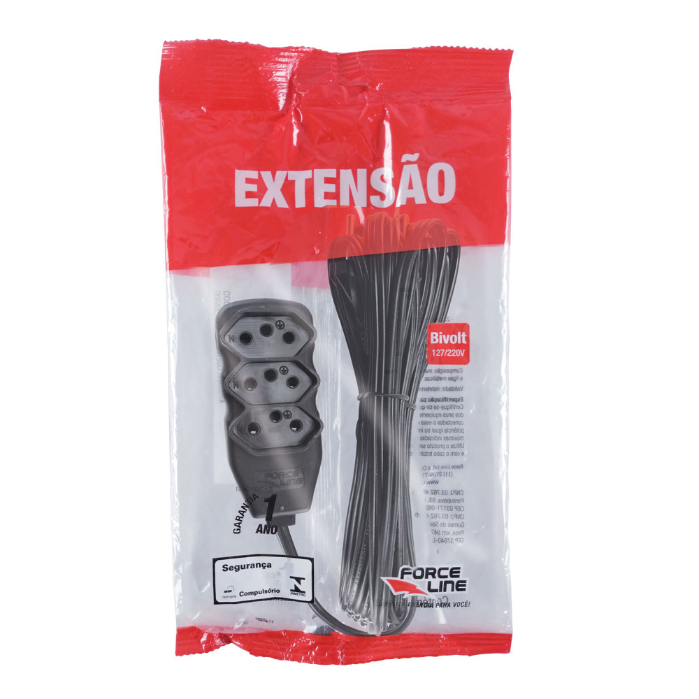 EXT 3 TOM TRIP PRETO 5,0M FORCELINE