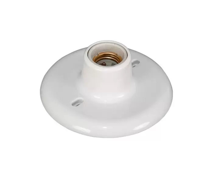 PLAFON SOQUETE  PORCEL E27 BR OPL