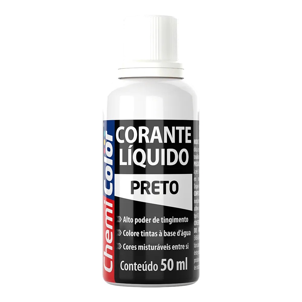 CORANTE LIQUIDO PRETO 50ML CHEMICOLOR