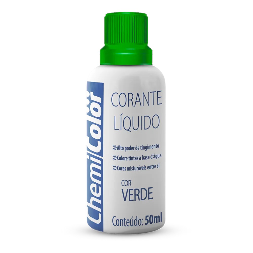 CORANTE LIQUIDO VERDE 50ML CHEMICOLOR