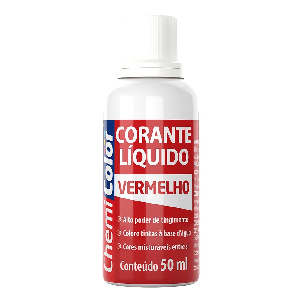 CORANTE LIQUIDO VERMELHO 50ML CHEMICOLOR