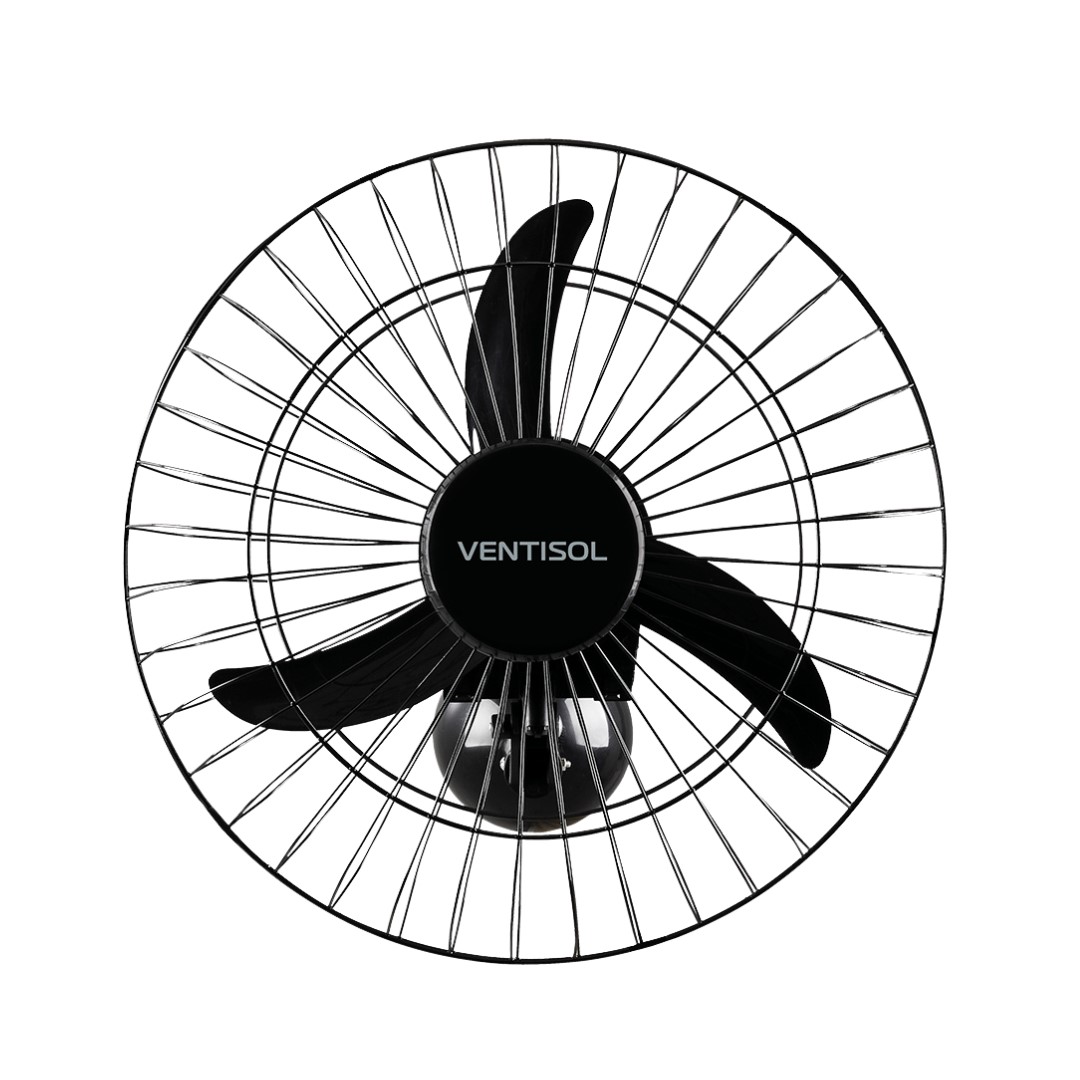 VENT. PAREDE 50CM 127V PRETO ACO VENTISO