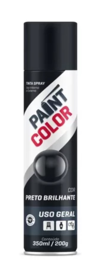 SPRAY 400ML PRETO BRILHANTE  PAINTCOLOR
