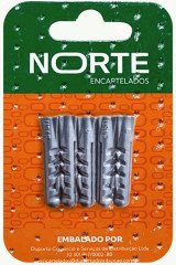 BUCHA PLASTICA 8 mm C/5 NORTE