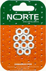 PORCA SEXT ZINCADO 1/4 C/10 NORTE