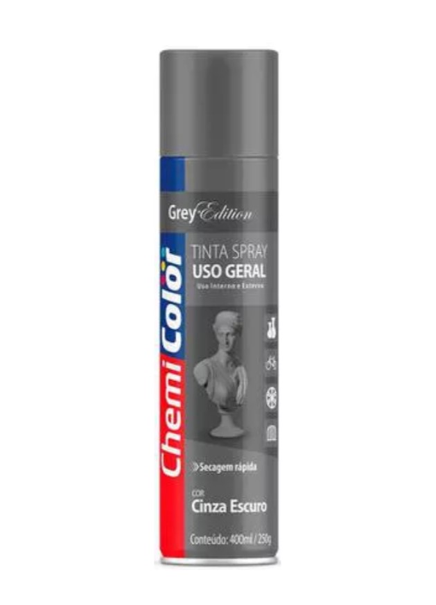 SPRAY 400ML CINZA ESCURO CHEMICOLOR