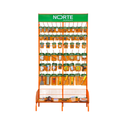 EXPOSITOR FIXO 56 GANCHOS LARANJA NORTE