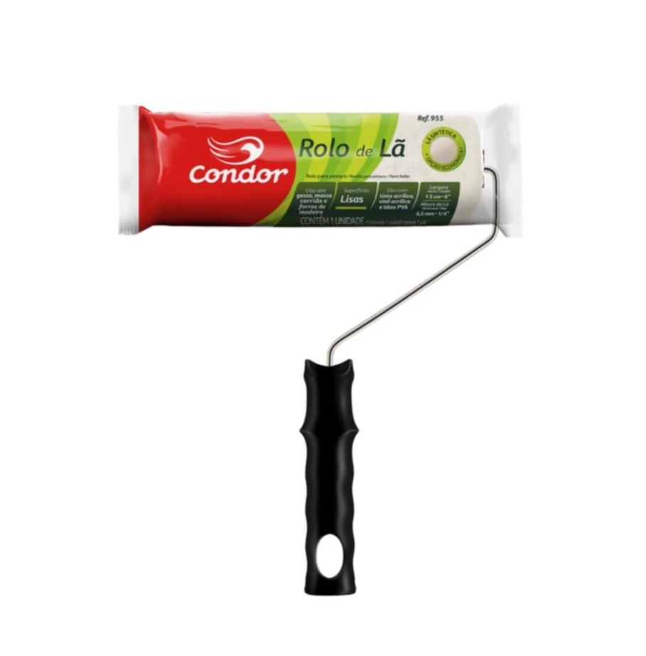 ROLO LA P/ PINT  SINT 9CM C/SUP CONDOR