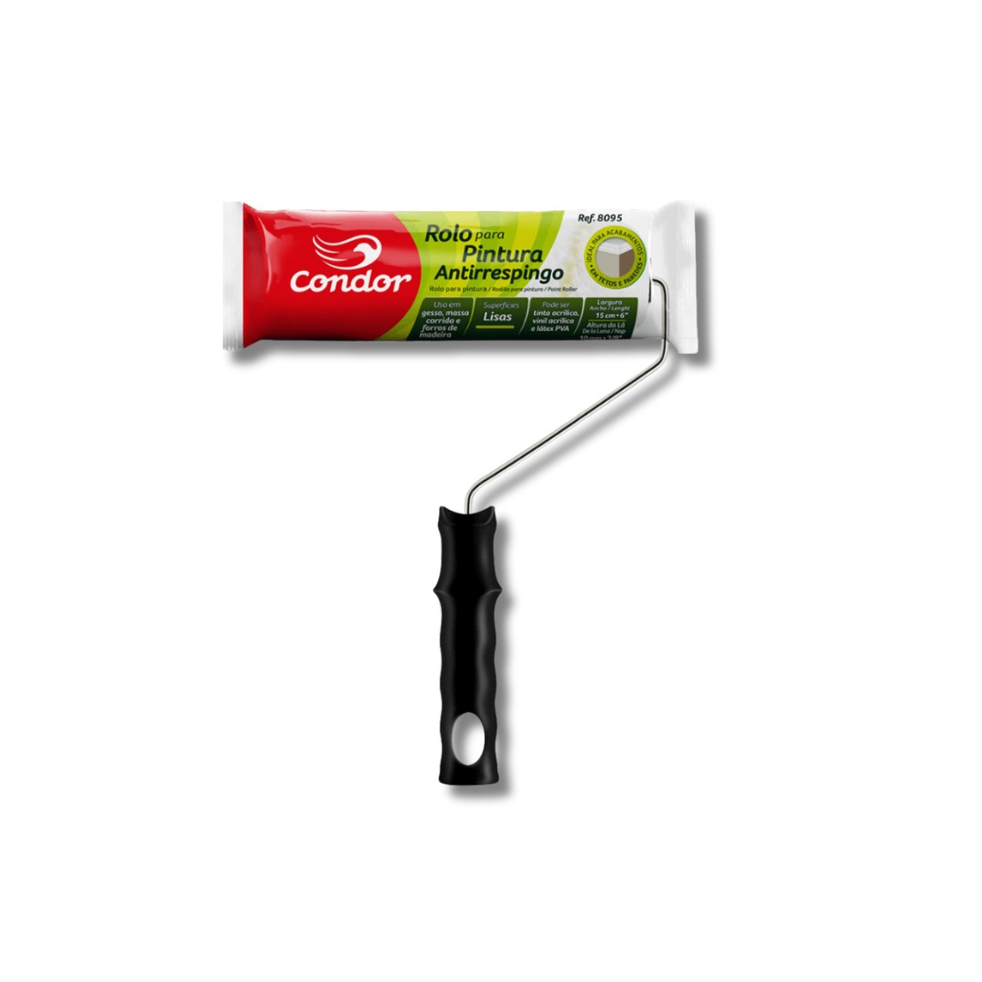 ROLO LA P/PINT C/SUP ANTIRESP15CM CONDOR