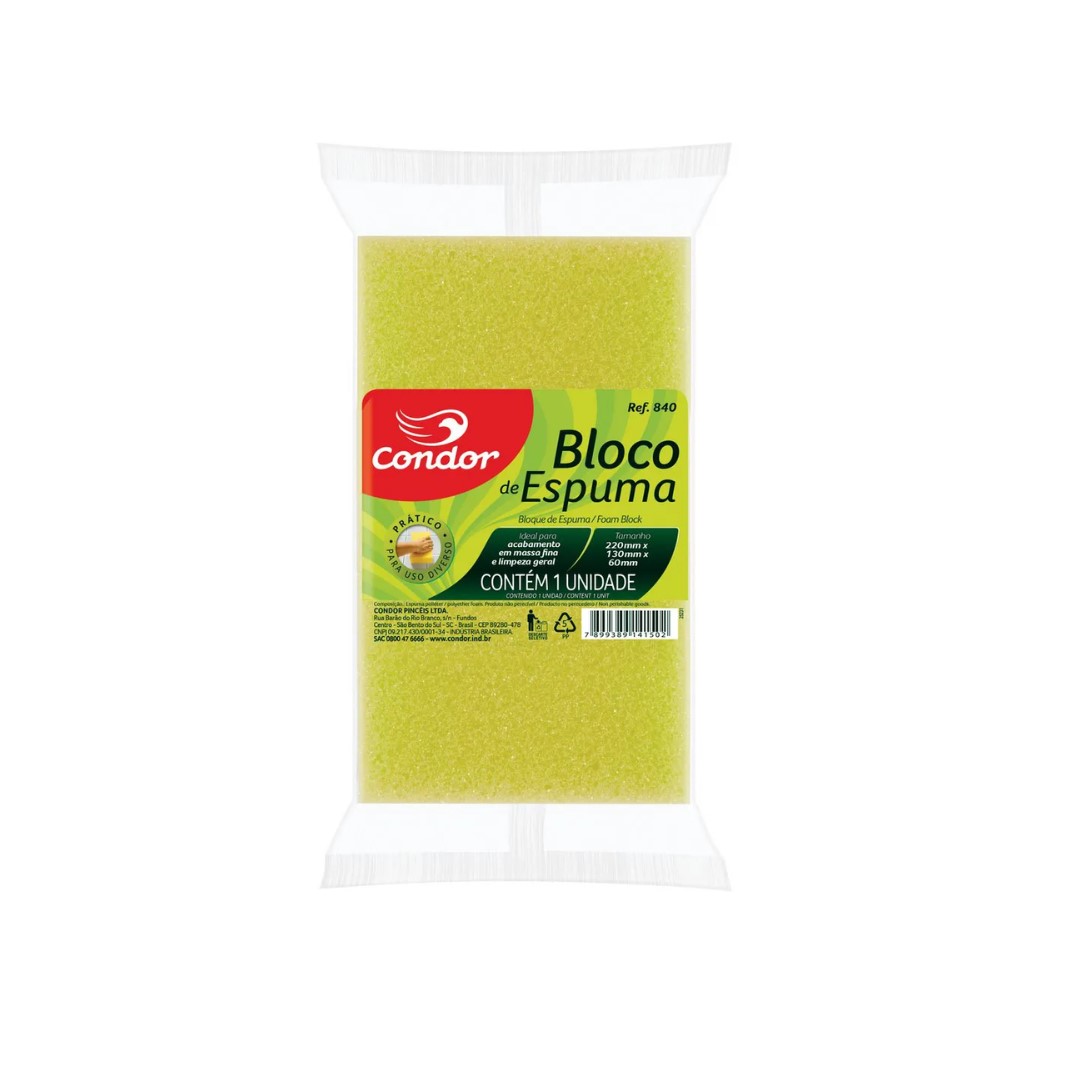BLOCO DE ESPUMA P/ REBOCO CONDOR