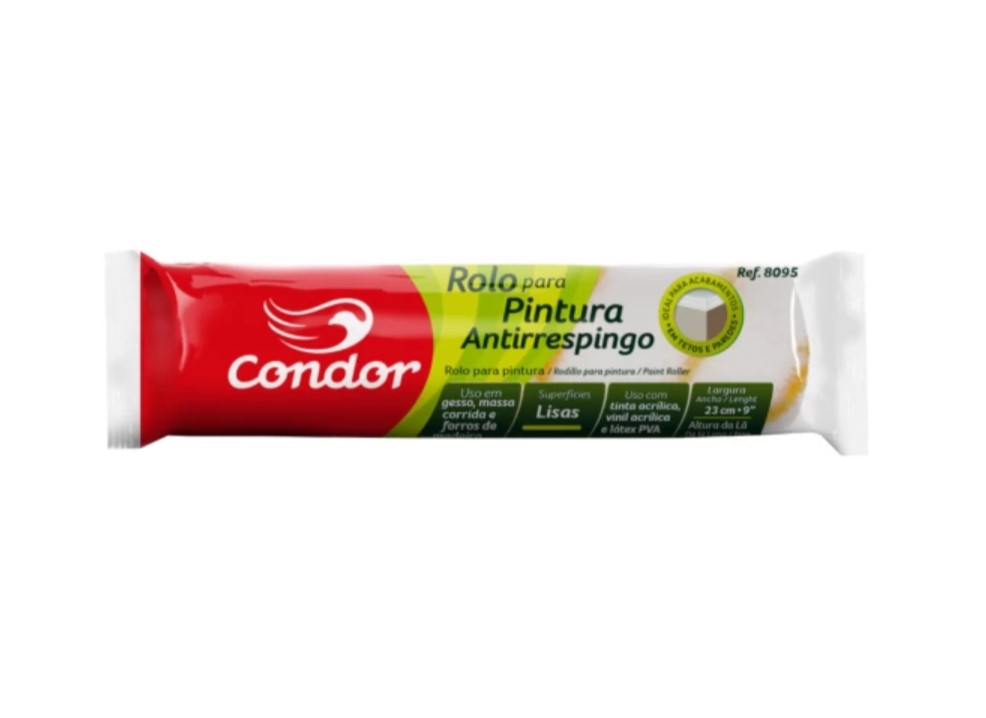 ROLO DE LA S/ SUPORTE 23CM CONDOR