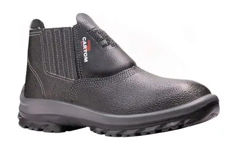 BOTINA COURO C/ BICO PVC N40 CARTOM