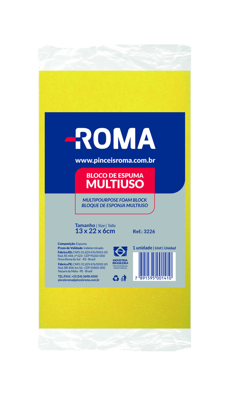 BLOCO DE ESPUMA ROMA