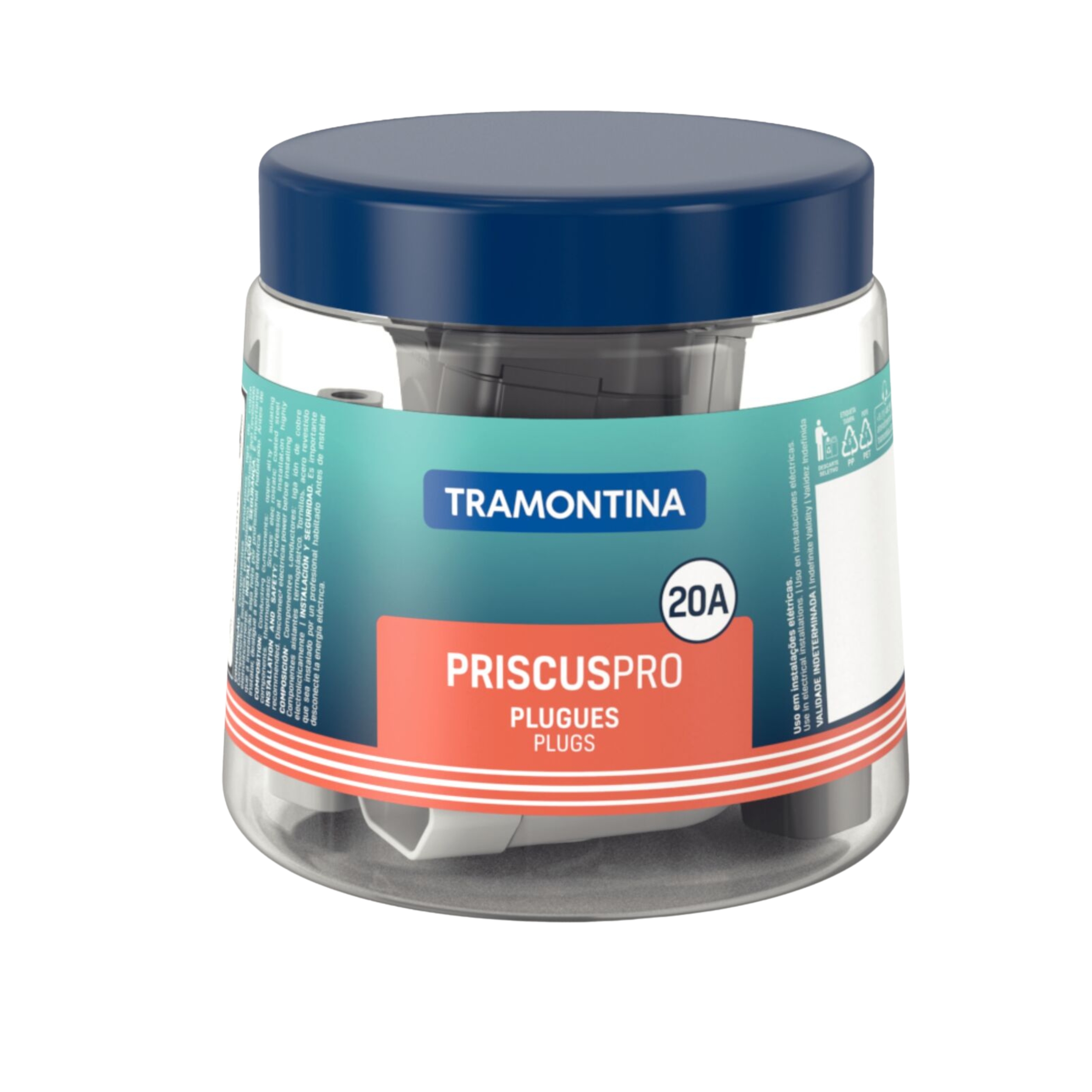 PINO FEMEA  2P PT/BR POTE C/14 20A TRAM