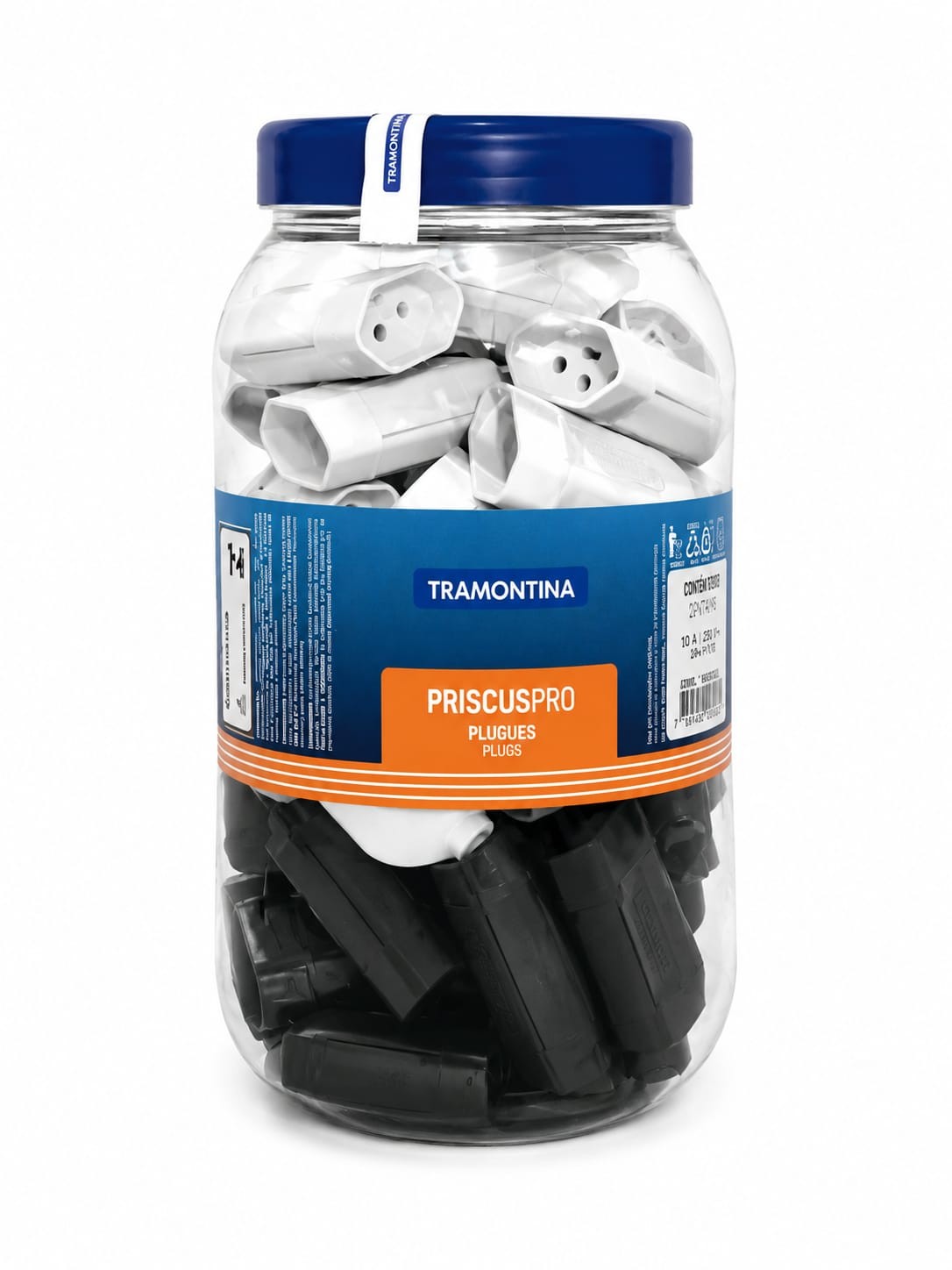 PLUG FEMEA 2P C/24 10A  PT/BR TRAMONTINA